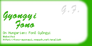 gyongyi fono business card