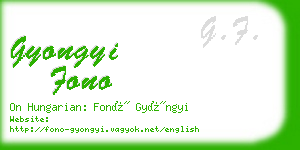 gyongyi fono business card